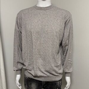 I Levrieri Italy Gray Cable Knit Cashmere Blend Sweater Men’s XXL